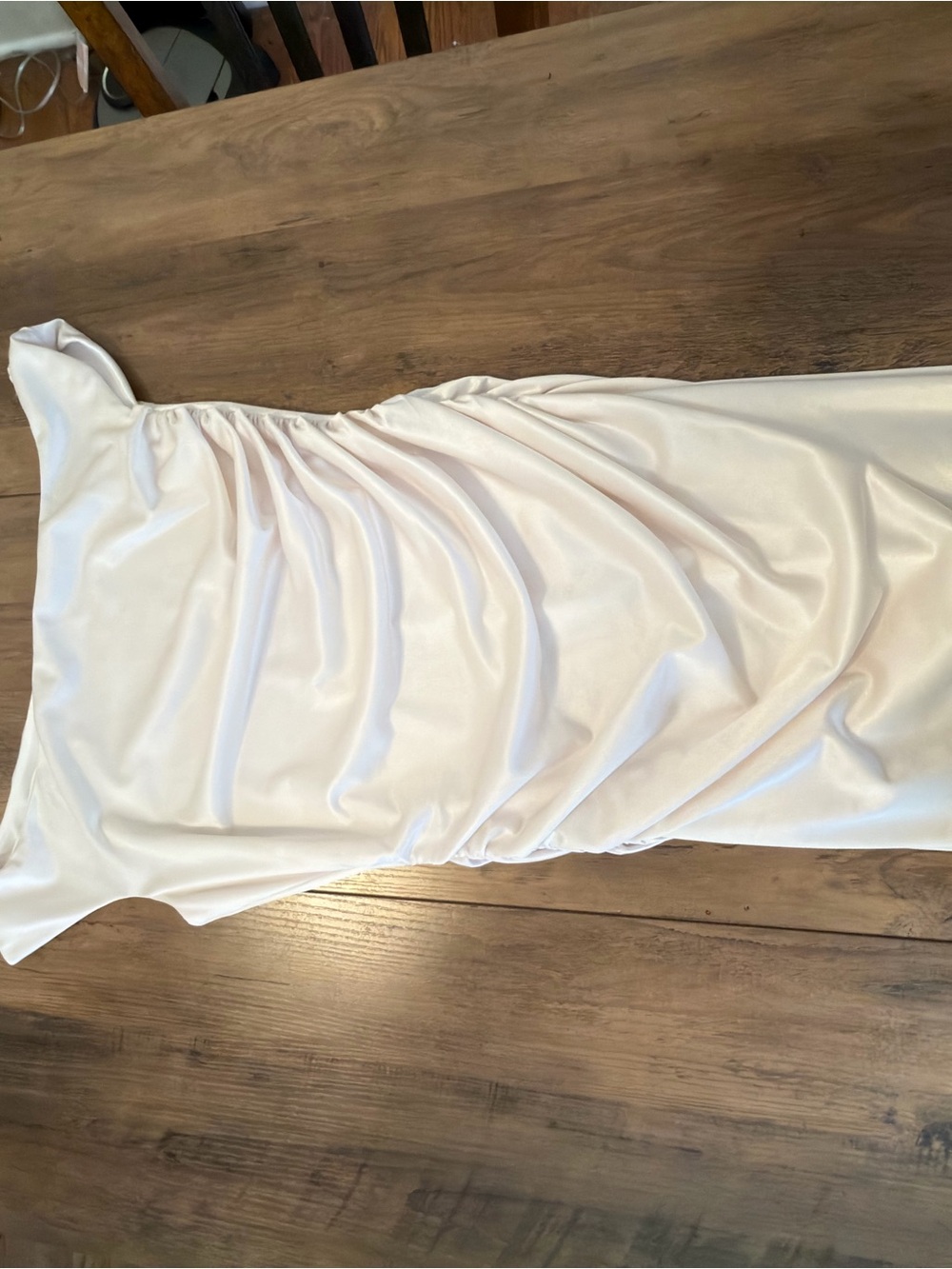 Lucy in the Sky Cream One-Shoulder Draped Dress